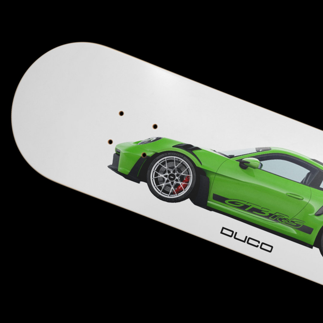 Duco Skateboard- Porsche 911 GT3 RS Green