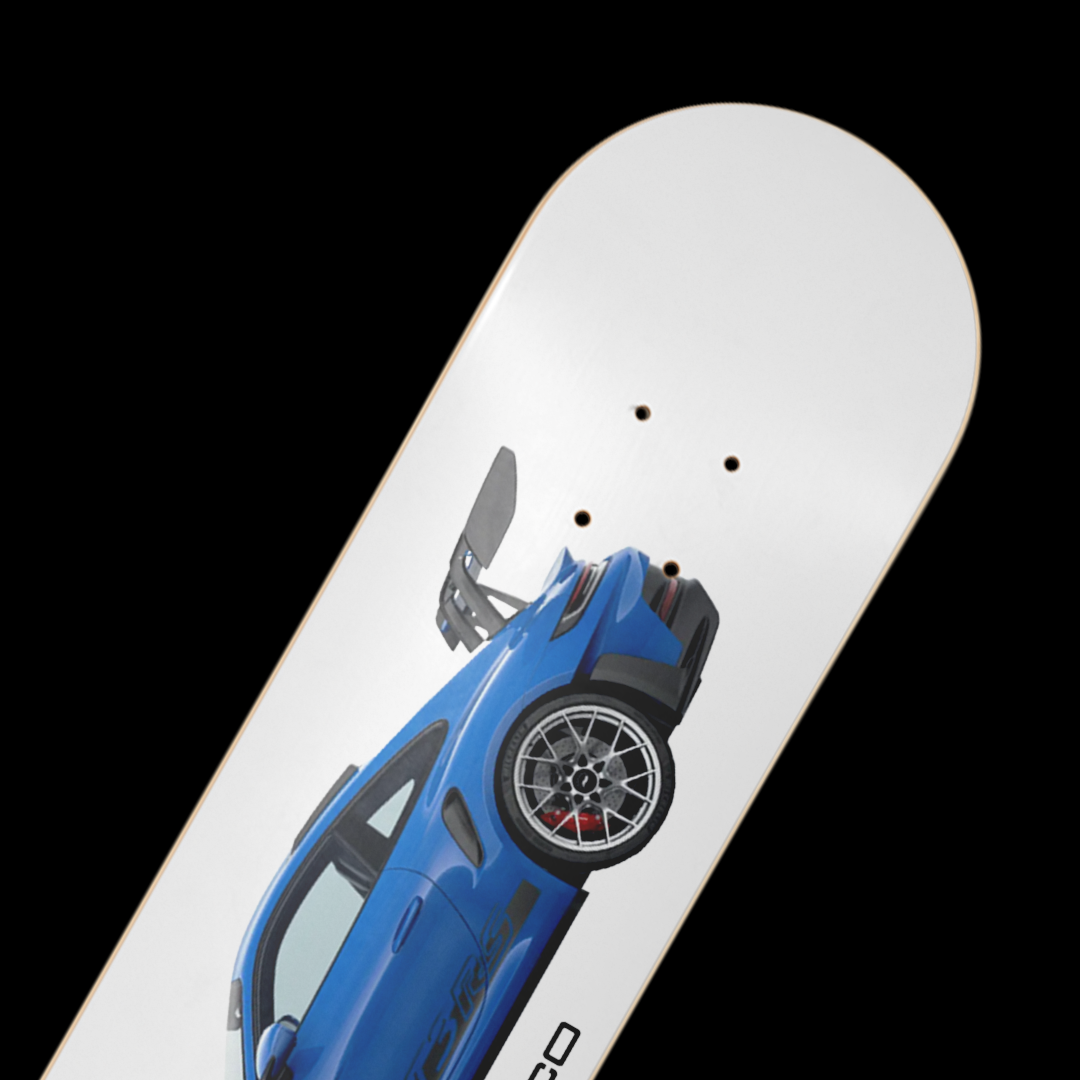 Duco Skateboard- Porsche 911 GT3 RS Shark Blue