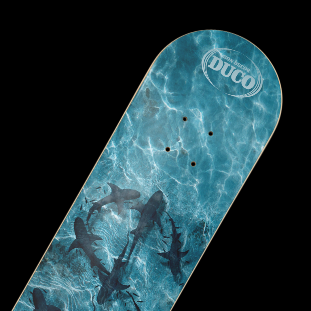 Duco Skateboard- Dollar Sharks