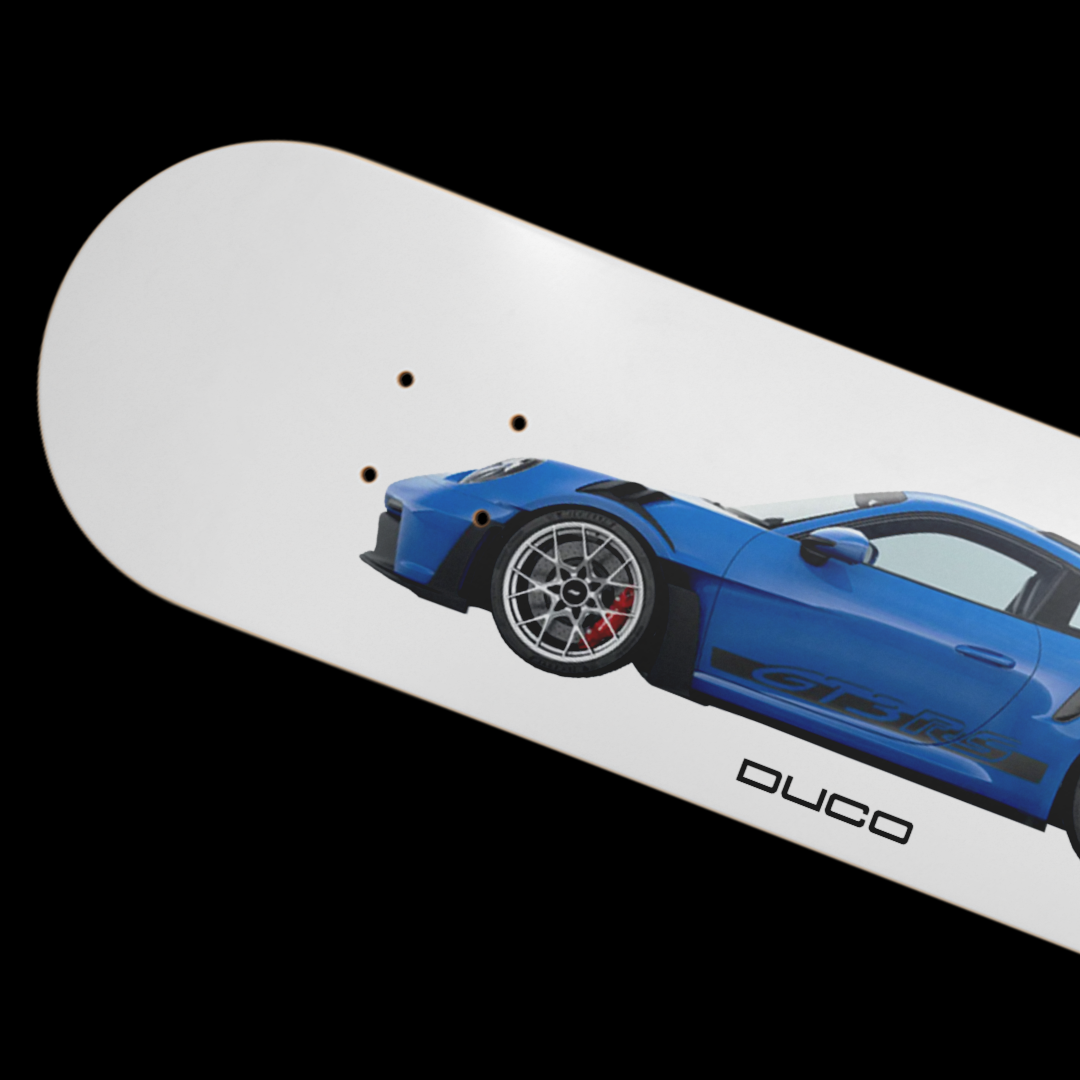 Duco Skateboard- Porsche 911 GT3 RS Shark Blue