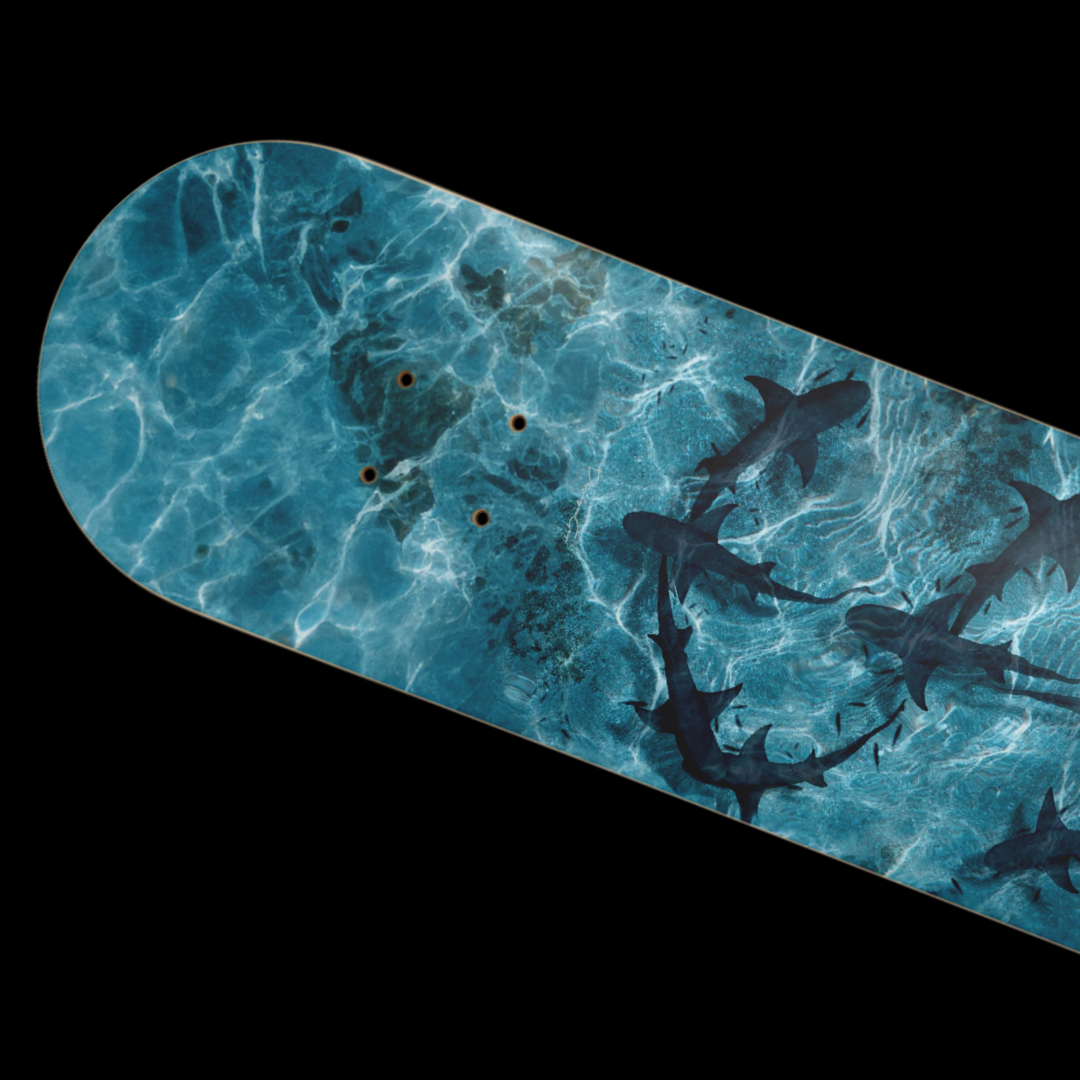 Duco Skateboard- Dollar Sharks