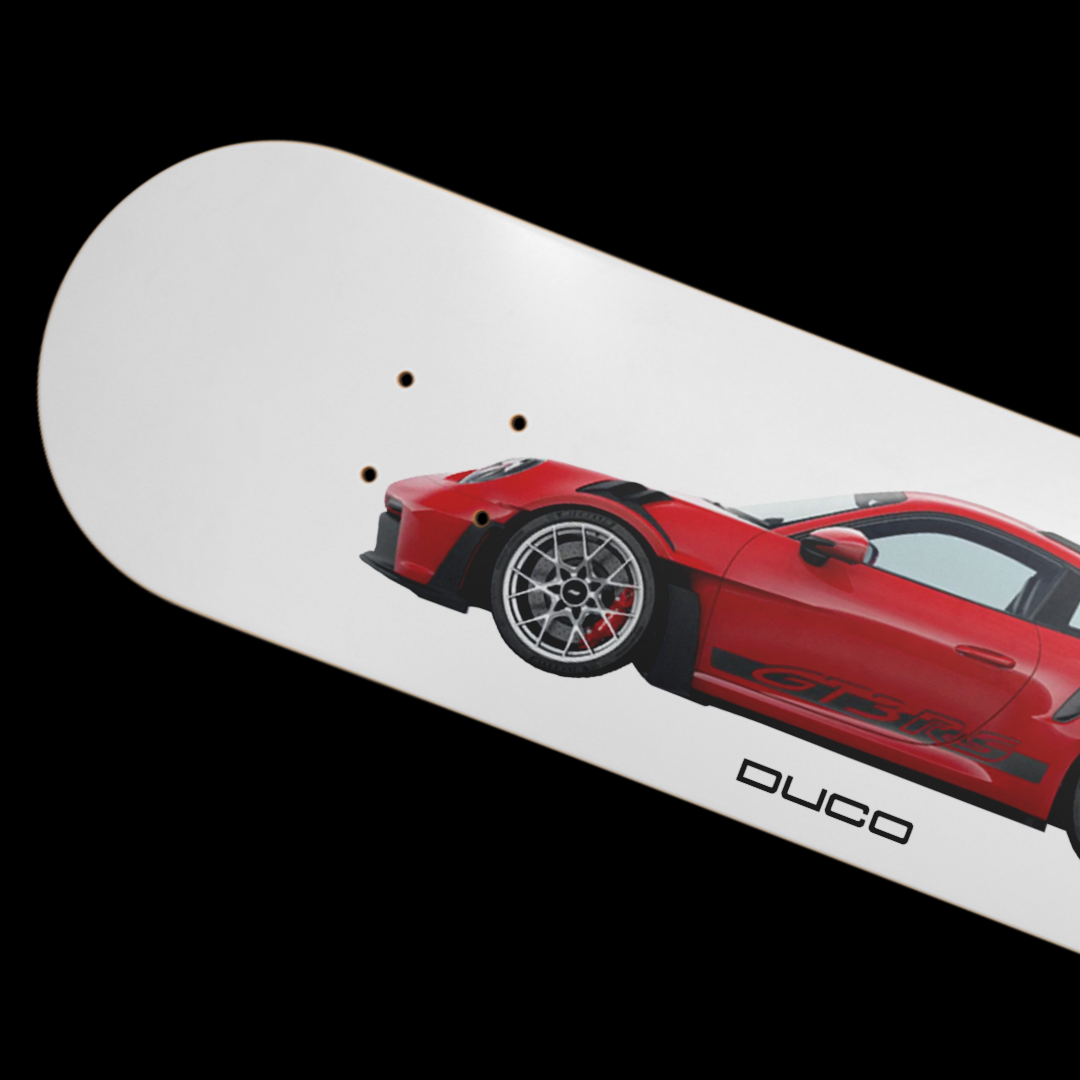 Duco Skateboard- Porsche 911 GT3 RS Guards Red