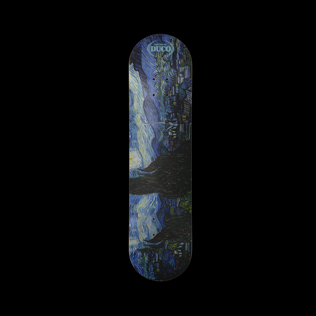 Duco Skateboard- Starry night